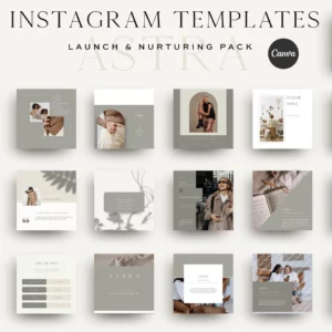 ASTRA Luxury Instagram Templates for Canva